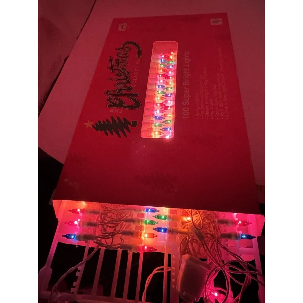 Vintage The Christmas Collection 100 Super Bright Lights Multi Bulb Wire